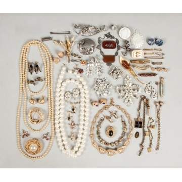 Large Group Vintage Costume Jewelry