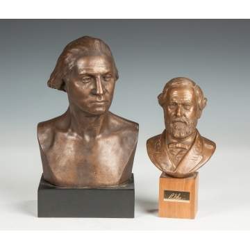 Two Contemporary Composition Busts