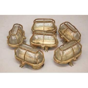 Six Vintage British Convoy Ships Lights