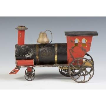 "Union" Painted Tin Clock Work Locomotive