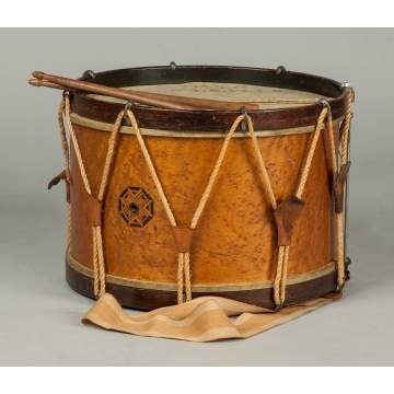 Inlaid Bird's Eye Maple & Rosewood Civil War Era Drum