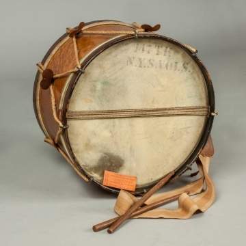 Inlaid Bird's Eye Maple & Rosewood Civil War Era Drum