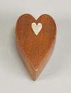 Carved Maple Heart Shaped Box with Mother of Pearl Inlay