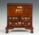 Fine & Rare Nantucket, RI, Mahogany Miniature Chest