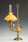 Plume & Atwood Single Harvard Embossed Brass Student Lamp