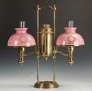 Manhattan Brass Co. & Tiffany Double Student Lamp