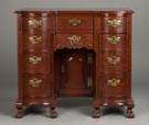 New England Diminutive Chippendale Block Front Knee Hole Desk