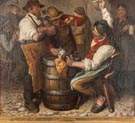 Friedrich Pondel  (German, 1830 -) Tavern Scene