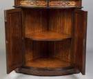 Victorian Inlaid Ebonized & Rosewood Corner Cabinet