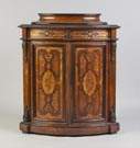 Victorian Inlaid Ebonized & Rosewood Corner Cabinet