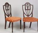 Pair of Hepplewhite Shield Back Side Chairs