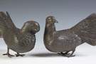 A Fine Pair of Bronze Doves