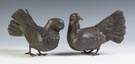 A Fine Pair of Bronze Doves