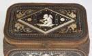 Fredico Lancetti Inlaid Ebony Brass Jewelry Casket