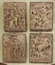 Four Early Alabaster Malines Reliefs of Biblical Scenes, Belgian
