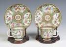 Two Ulysses S. Grant Chinese Porcelain Cup & Saucers
