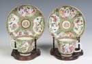 Two Ulysses S. Grant Chinese Porcelain Cup & Saucers
