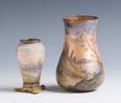 Two French Enamel on Copper Vases