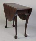 Diminutive Plum Pudding Mahogany Drop Leaf Table, Boston