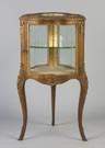 French Gilded Serpentine Vitrine