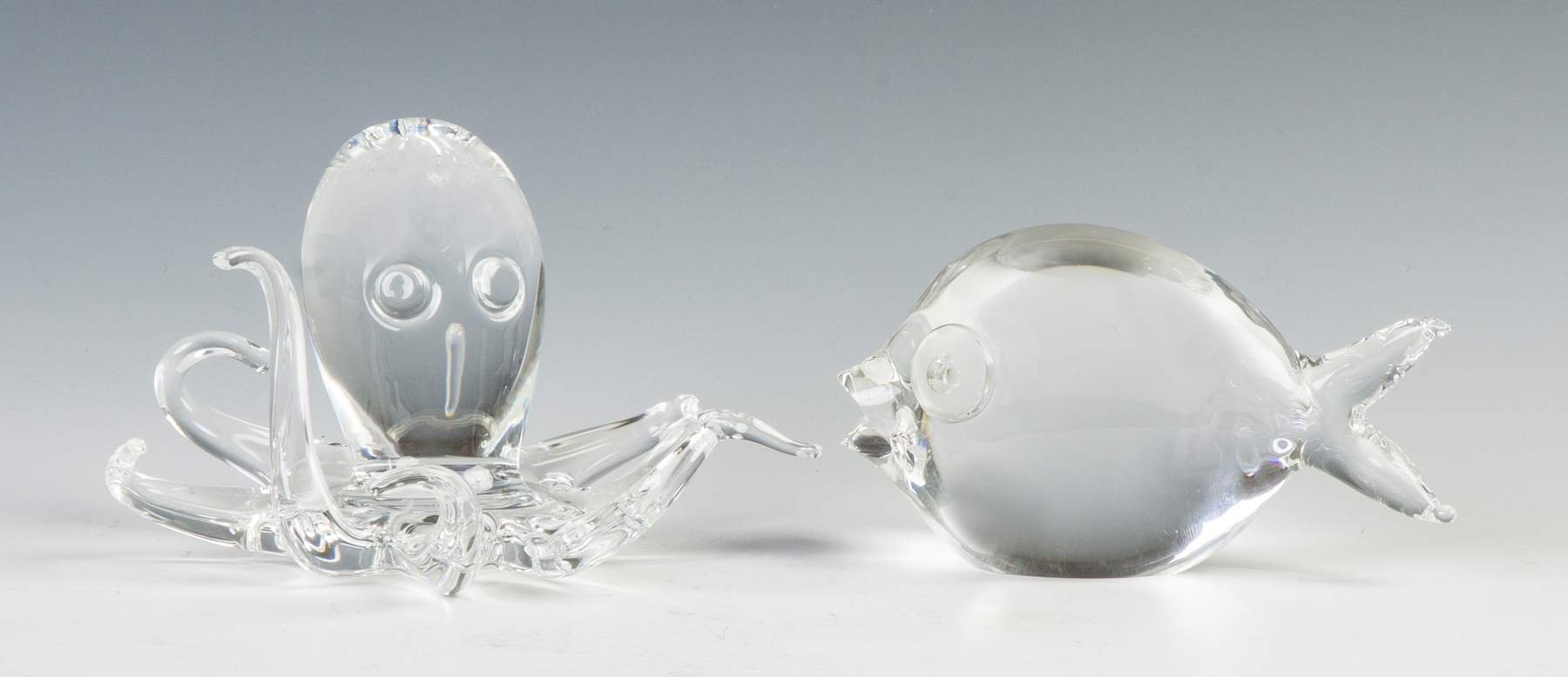 Steuben Crystal Octopus & Fish | Cottone Auctions
