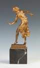 Georges Morin  (German, 1874-1928) Art Deco Gilt Bronze Dancer with Marble Base