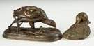 Jules Moigniez Bronze Partridge & Bronze Rat/Oyster Shell