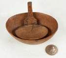 Miniature Carved Bowl & Ladle