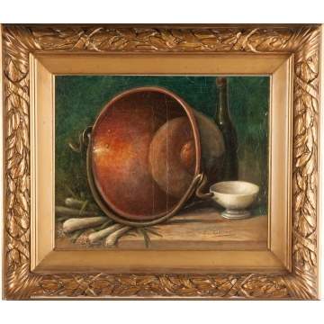 L. Severac, Still life with copper kettle