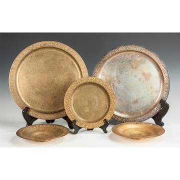 Group of Tiffany Studios Chargers & Bowls
