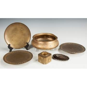 Group of Tiffany Studios Bronze Items