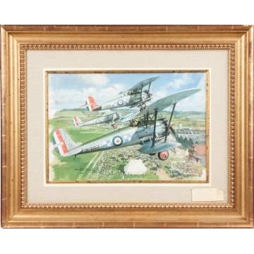 Michael Turner (B. 1934) Three Biplanes