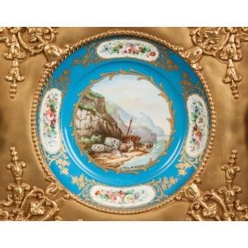 French Hand Painted Plate "Bay of Naples" 