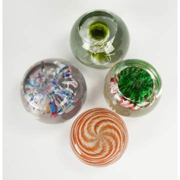 Four Vintage Paperweights