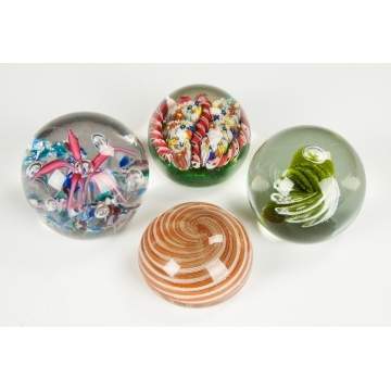 Four Vintage Paperweights