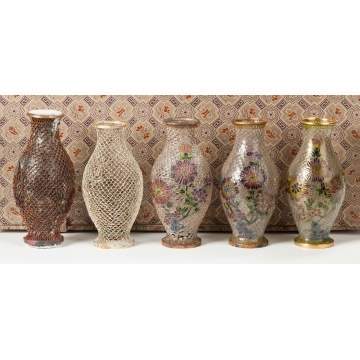 Plique-a-Jour Vases, Showing the process of plique-a-jour