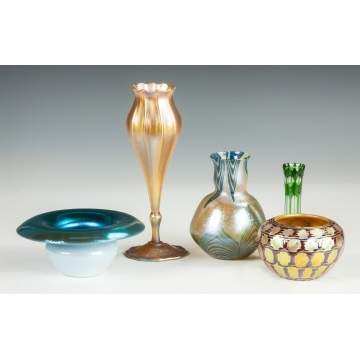 Five Pieces of Art Glass