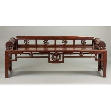 Chinese Carved Hardwood Sofa