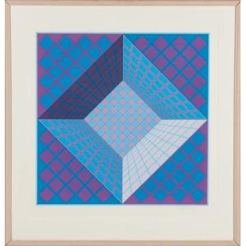 Victor Vasarely (Hungarian/French, 1906-1997) Blue Vega