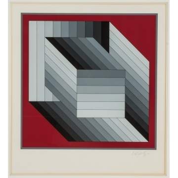Victor Vasarely (Hungarian/French, 1906-1997) "Tridim"