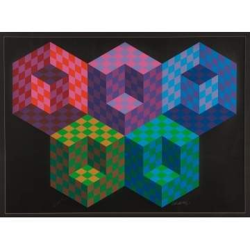 Victor Vasarely (Hungarian/French, 1906-1997) "Hexa 5"