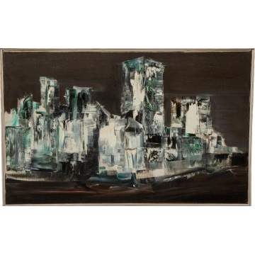 Kit Barker (British, 1916–1988) "Main Keep and Curtain Wall"