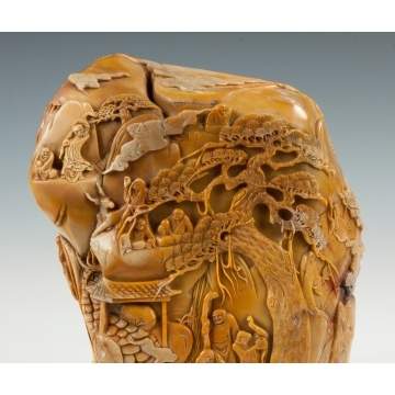 Carved Hardstone Scholar's Stone 