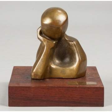Roderic Taylor (American, b. 1932) “Meditation” Bronze Sculpture