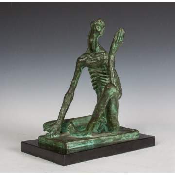 Frederick Shrady (American, 1907-1990) "Job" Bronze Sculpture