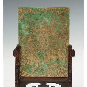 Chinese Censer & Table Screen 