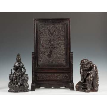 Chinese Figures & Table Screen