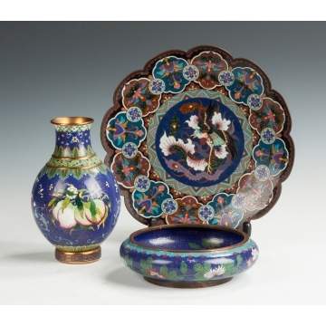Three Pieces of Cloisonne