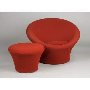 Pierre Paulin Mushroom Lounge Chair and Ottoman, by Artifort