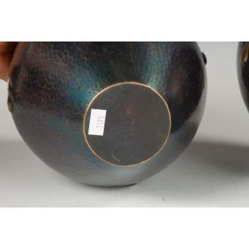 Gyokusendo of Japan Hand Hammered Copper Vases